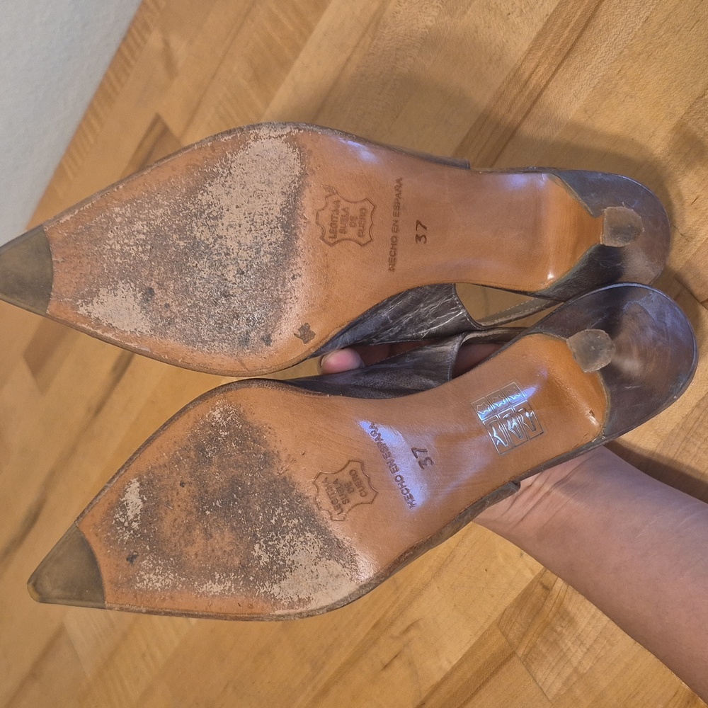 Da Vinci Marbella Silver Beads Bow Slingback Pointy Toe Heels - Picture 9 of 13